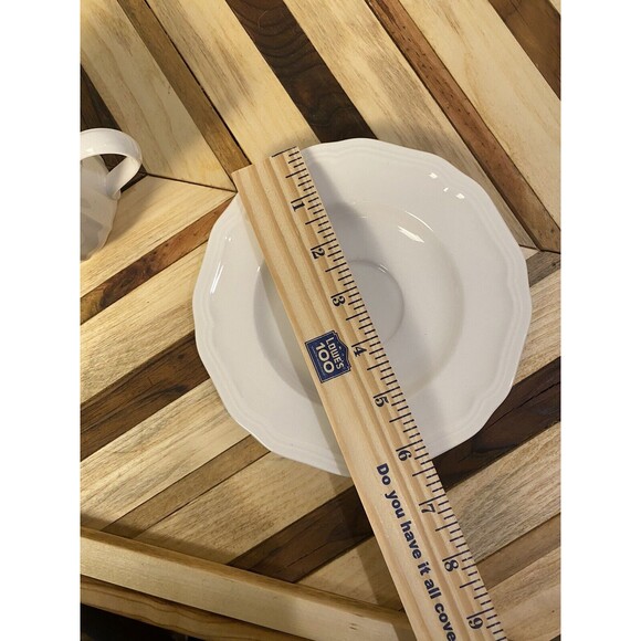 Mikasa Ultima + HK 400 Antique White, Set Of 2, 10 Oz Coffee, Tea Cups & Saucers - Picture 4 of 10